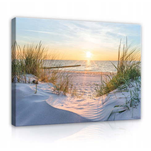 60x40 canvas 3D hav strand för vardagsrummet