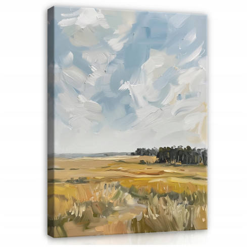 LANDSKAP NATURLIGT LANDSKAP SOM MÅLAT PÅ PLATTAN I SOVRUMMET 40x30