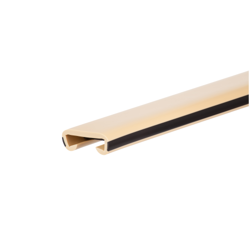 Ledstång trappa PVC LUX  40x8 mm, 1 m, svart, handräcke i mjuk