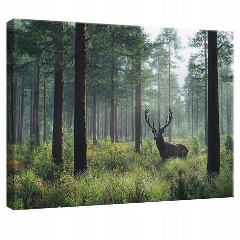 målning för vardagsrummet vardagsrum kök hjort natur skog på duk vägg 60x40