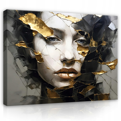 Bild KVINNANS ANSIKT ABSTRACTION Modern 60x40
