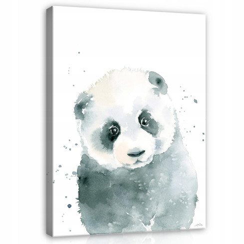 Målning för ett BARNRUM Panda på duk 100x70