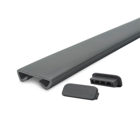 Ledst&aring;ng trappa PVC STANDARD 40x8x3,2 mm, handr&auml;cke i mjuk, m&ouml;rkgr&aring;
