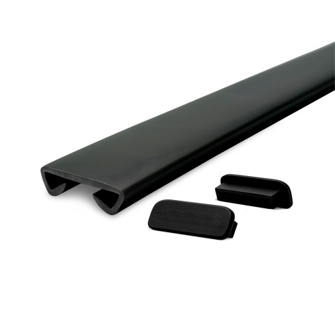 Ledst&aring;ng trappa PVC STANDARD 40x8x3,2 mm, handr&auml;cke i mjuk, svart
