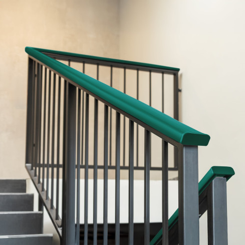 Ledst&aring;ng trappa PVC PREMIUM 40x8 mm, handr&auml;cke i mjuk, gr&ouml;n