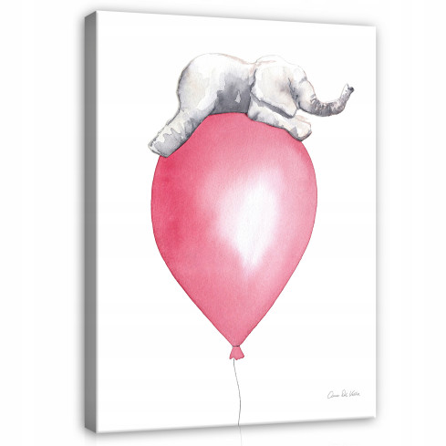 Målning för ett BARNRUM Elefant på duk 120x80