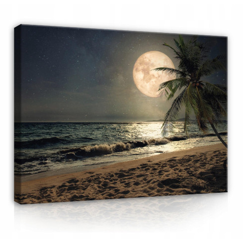Bild Hav Strand på duk Naturvy 100x70