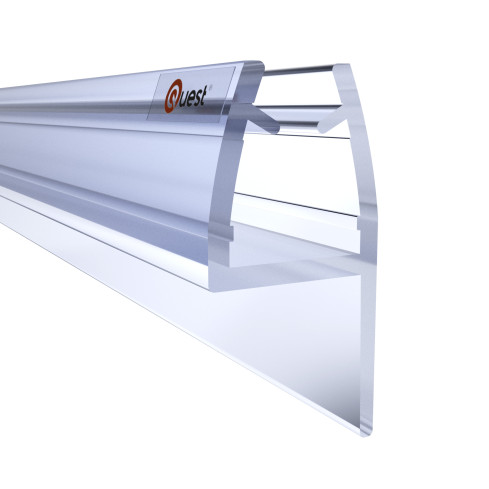 Sidoduschförsegling 200 cm transparent, 2 st