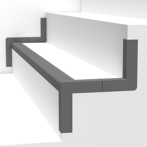 Trapp renoverings kit PVC 52x40mm, trapprenoveringskit PMW, m&ouml;rkgr&aring;