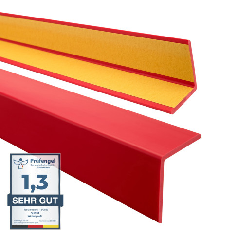 Mjuk h&ouml;rnskyddslist PVC sj&auml;lvh&auml;ftande skyddande KM, R&ouml;d