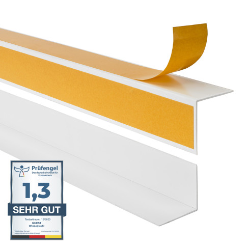 Hårt hörnskyddslist PVC självhäftande vit, limmade på utsidan, dekorativa  KTZ