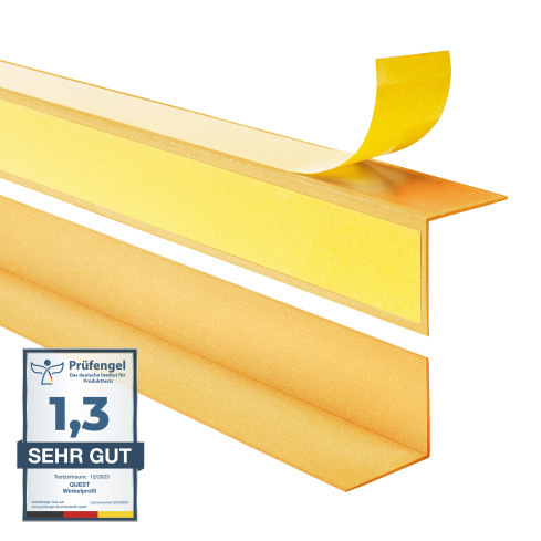 Hårt hörnskyddslist PVC självhäftande guld, limmade på utsidan, dekorativa  KTZ