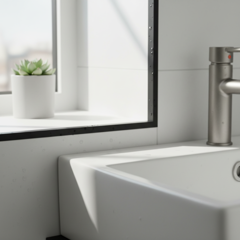 Hård hörnskyddslist PVC dekorativa vinkelprofil KT, svart