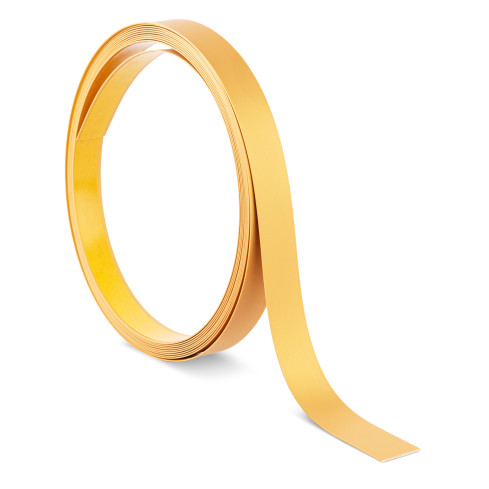 Hård plattstång PVC med självhäftande tejp guld PP
