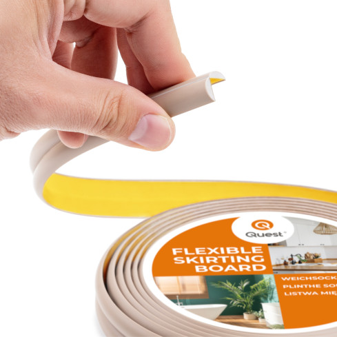 PVC avslutnings- och kantlist, självhäftande beige 10/10 5m