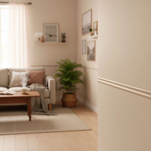 PVC avslutnings- och kantlist, självhäftande beige 10/10 5m