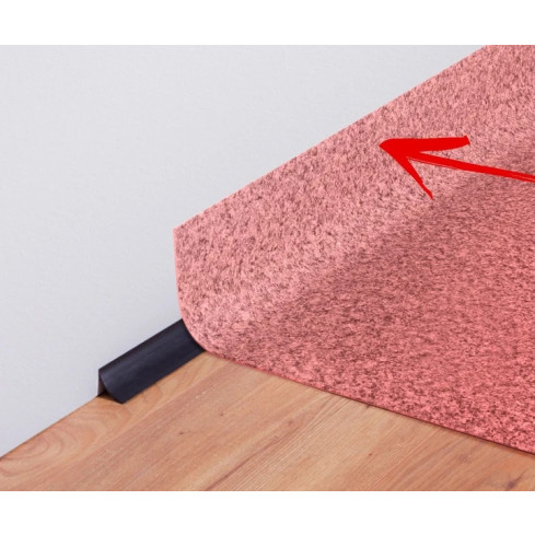 Anslutningslist, monteringsprofil PVC svart