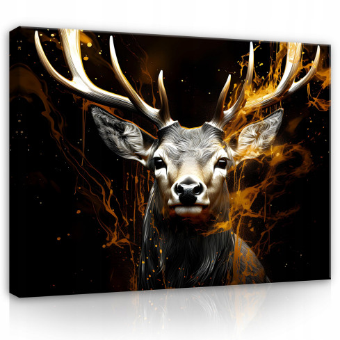 Bild Hjort ABSTRACTION SVART Stort Vardagsrum 100x70