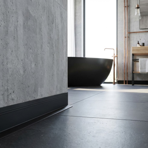 Självhäftande PVC-golvlist, flexibel DEKOR-list, svart