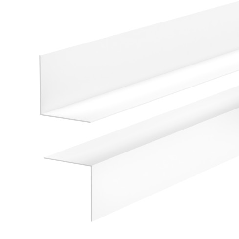 Minimalistisk PVC golvlist &ndash; h&aring;rd, vit