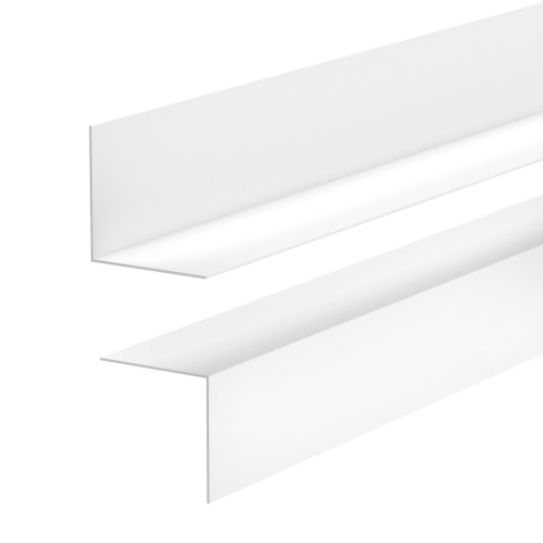 Minimalistisk PVC golvlist &ndash; h&aring;rd, vit