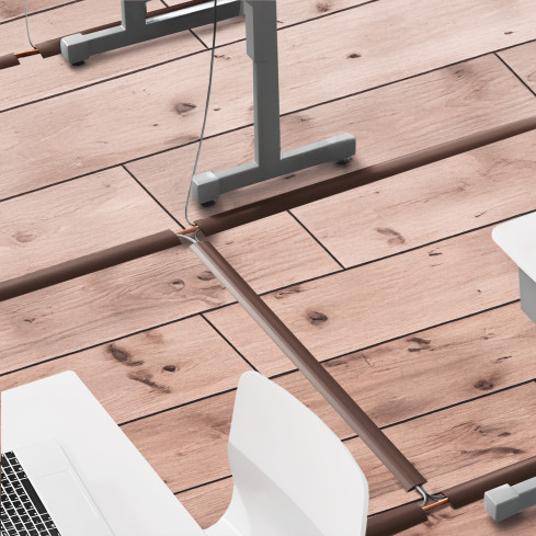 Maskering Halvcirkelformad kabelkanal PVC brun PK