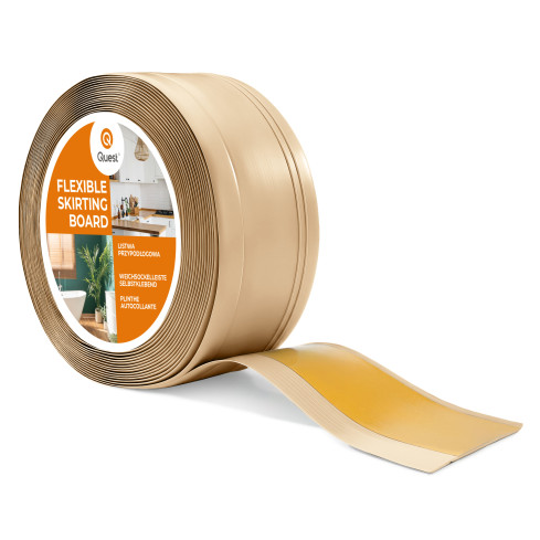 Självhäftande PVC golvlist, flexibel dekorlist DEKOR, sand