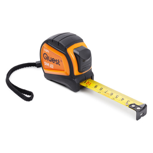 Utdragbart måttband, Mätband med lås, 5 m