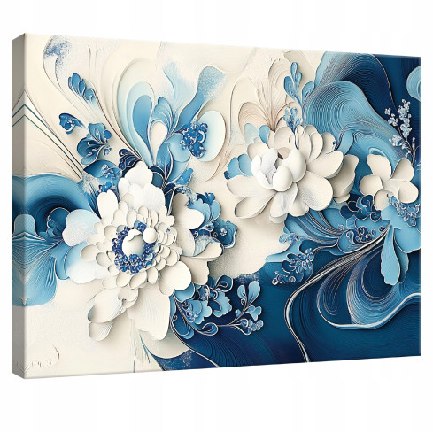 BLÅ BLOMMOR TILL SÄLLSKAPSRUMMET VARDAGSRUMMET KÖKET 40x30