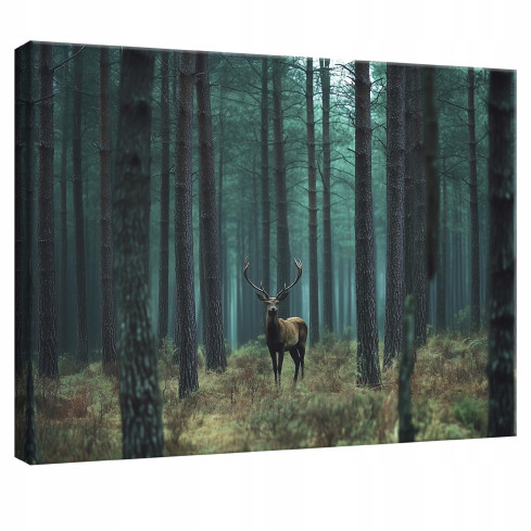 målning för vardagsrummet vardagsrum kök hjort natur skog på duk vägg 40x30 PP15416