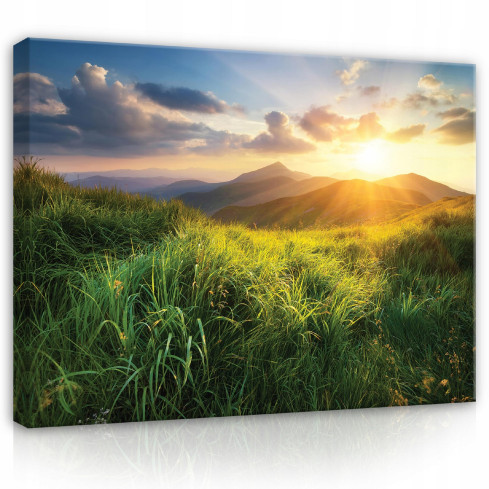 Bild LANDSKAP AV BERG NATUR på duk 60x40
