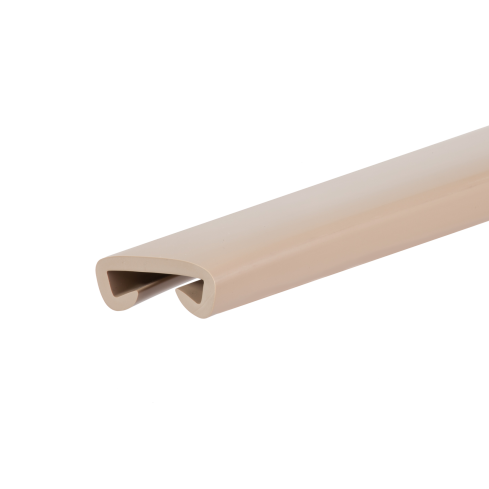 Ledstång trappa PVC PREMIUM 40x8 mm, handräcke i mjuk, beige, 1 m