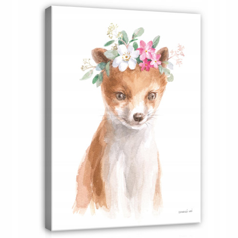 Målning för ett BARNRUM Canvas fox 100x70