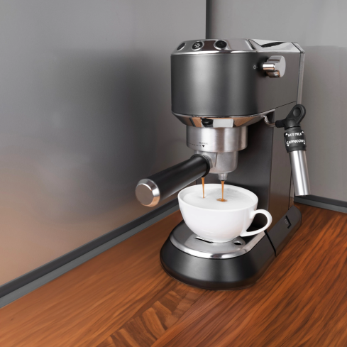 Monteringslist PVC självhäftande 10x10 mm, 5 m, grafit på skumtejp