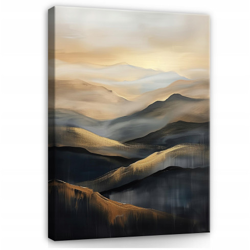 ABSTRAKT GULD SVART ABSTRAKT PÅ Vägg PANEL FÖR SÄLLSKAPSRUM 40x30