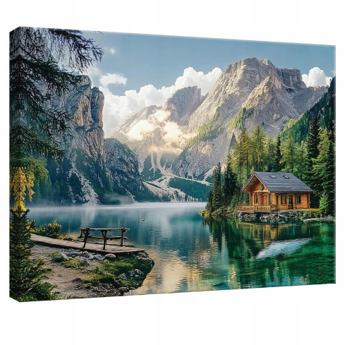 väggpanel målning berg naturutsikt sovrum vardagsrum kök 60x40