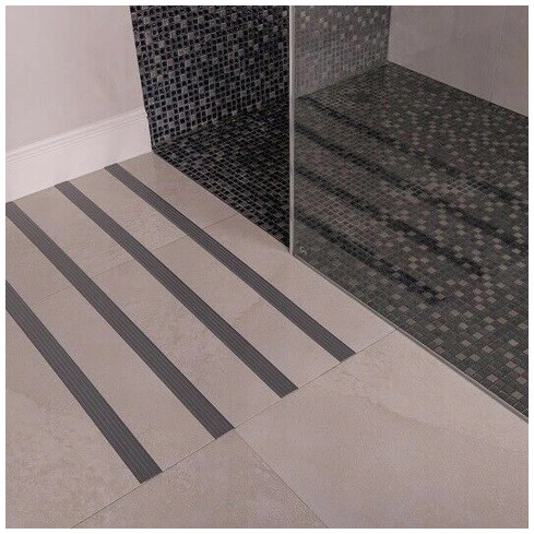 halkskyddslist 35 mm, 5 m, ljusgrå självhäftande, flexibel, mjuk remsa LAP