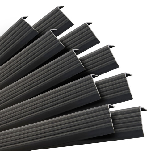 Självhäftande halkskyddat trapprofil 40x25 mm svart, 100 cm – Set