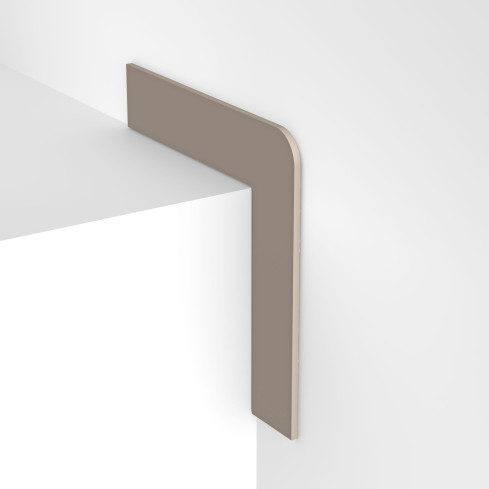 Utv&auml;ndig v&auml;gg-platt PVC-profil f&ouml;r trappavslutning, P1, beige