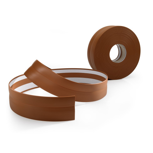Golvlist självhäftande PVC 32x23 mm, ljusbrun självhäftande flexibel golvlist, sockelbräda sockel