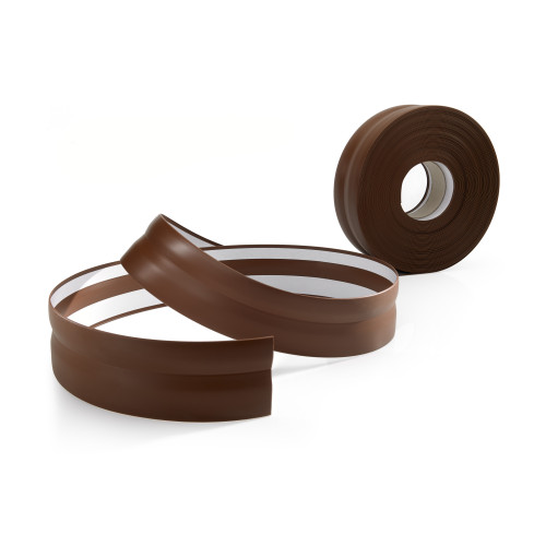 Golvlist självhäftande PVC 32x23 mm, mörkbrun självhäftande flexibel golvlist, sockelbräda sockel