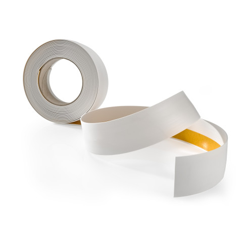 Dekorlister PVC vit, självhäftande, avslutningslist, dekorativ