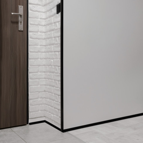 Mjuk hörnskyddslist PVC självhäftande svart, skyddande KM