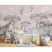 SAFARI ANIMALS BARNRUM Väggmålning 250x175