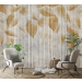 BOHO BEIGE BONES ON CONCRETE FOTO tapet för vardagsrum tapet 300x210