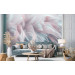 väggmålning fjädrar färgade rosa för vardagsrum väggmålning 150x105