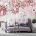 väggmålning fotografisk tapet rosa blommor pioner för sovrummet vardagsrum väggmålning 250x175