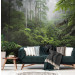 foto tapet tropisk skog djungelblad vardagsrum sovrum tapet 250x175