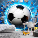 3D-fototapet fotboll för pojkar ungdomsbakgrund för barn 300x210