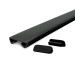 Ledstång trappa PVC STANDARD 40x8x3,2 mm, handräcke i mjuk, svart
